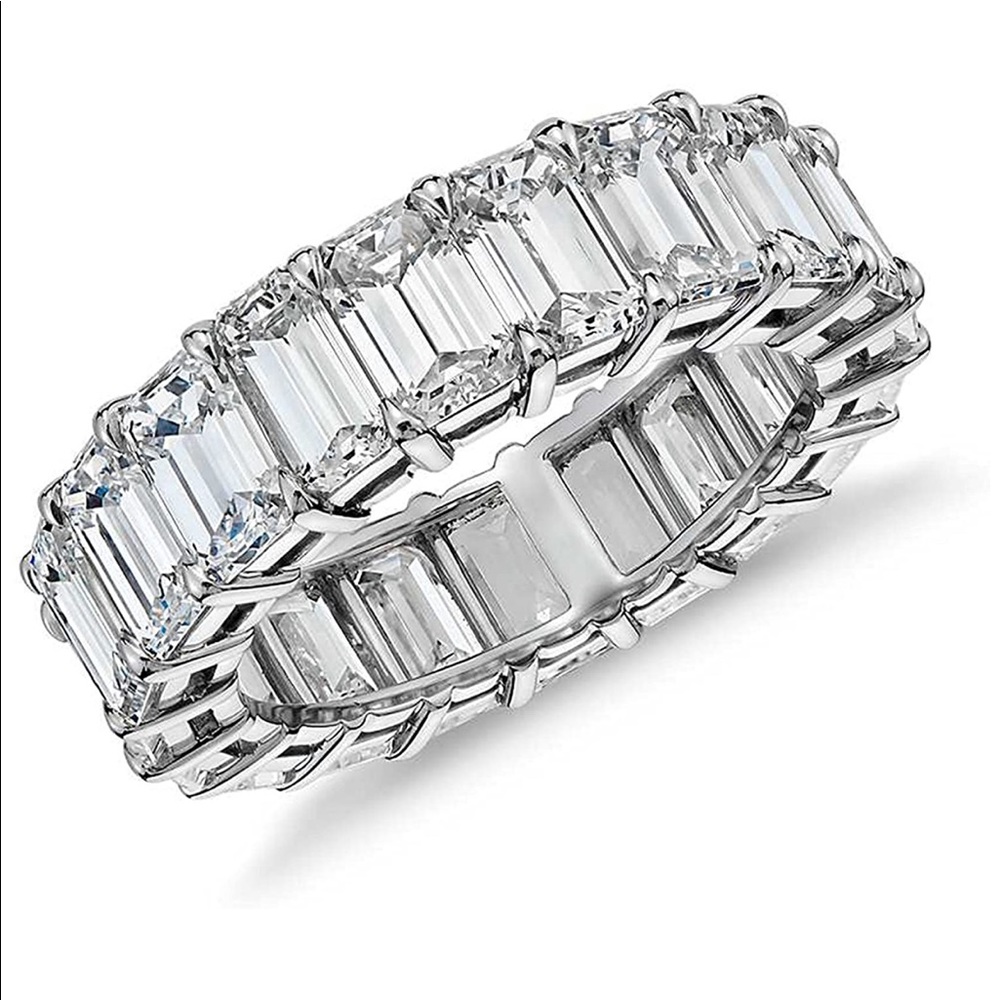CZ Emerald Cut Eternity Band